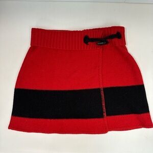 Ralph Lauren Blue Label Skirt Girls Size XL 16 Red Black Lambswool Knit …